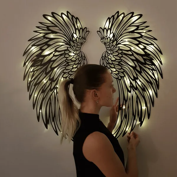 Angel Wings Metal Wall Art